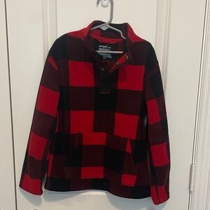 Cat & Jack Red and Black Checkered Fleece